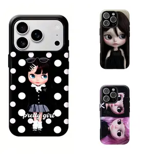 Dreamy blythe pretty girl INS Glittering  Comic Girl Phone Case for iPhone 17 Pro Max 16 15 14 13 12 11 Samsung S21 S22 S23 S24 S25 Slim Lexan Polycarbonate Durable Gift For Her 11-17 designer