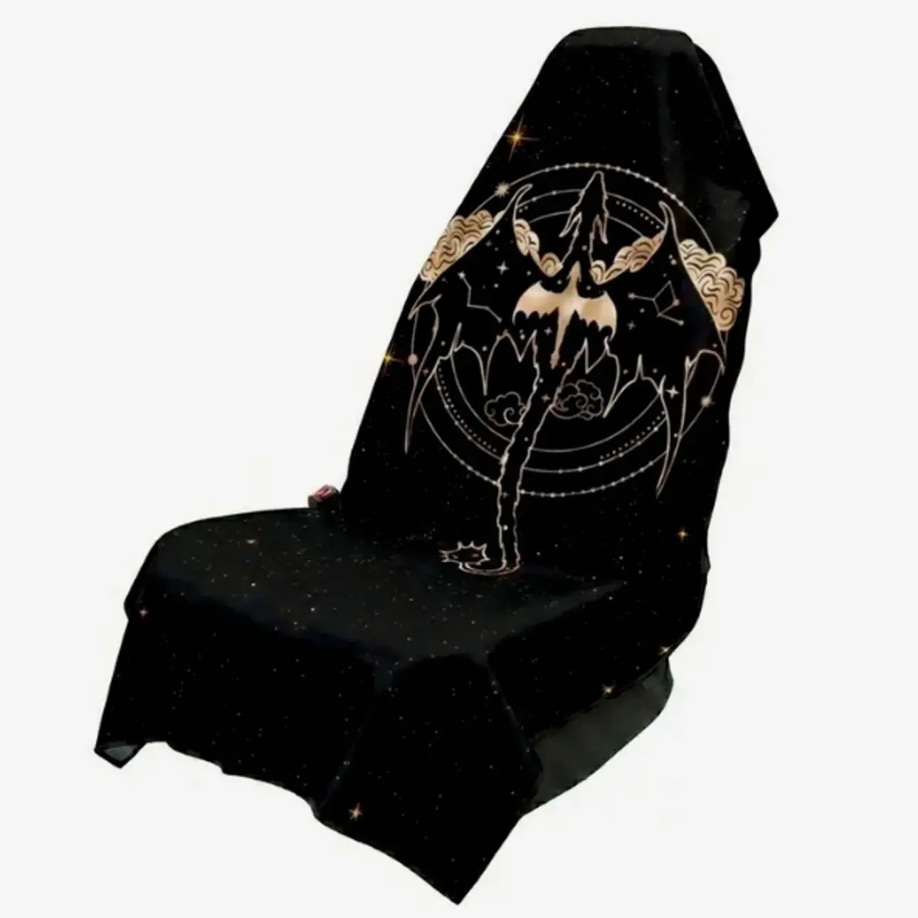Fourth Wing Fantasy Dragon Car Seat Cover Towel, Celestial Dragon Auto Seat Protector, Universal Fit Sweat Absorbent Vehicle Seat Cover,Fourth Wing Merch, Onyx Storm Merch