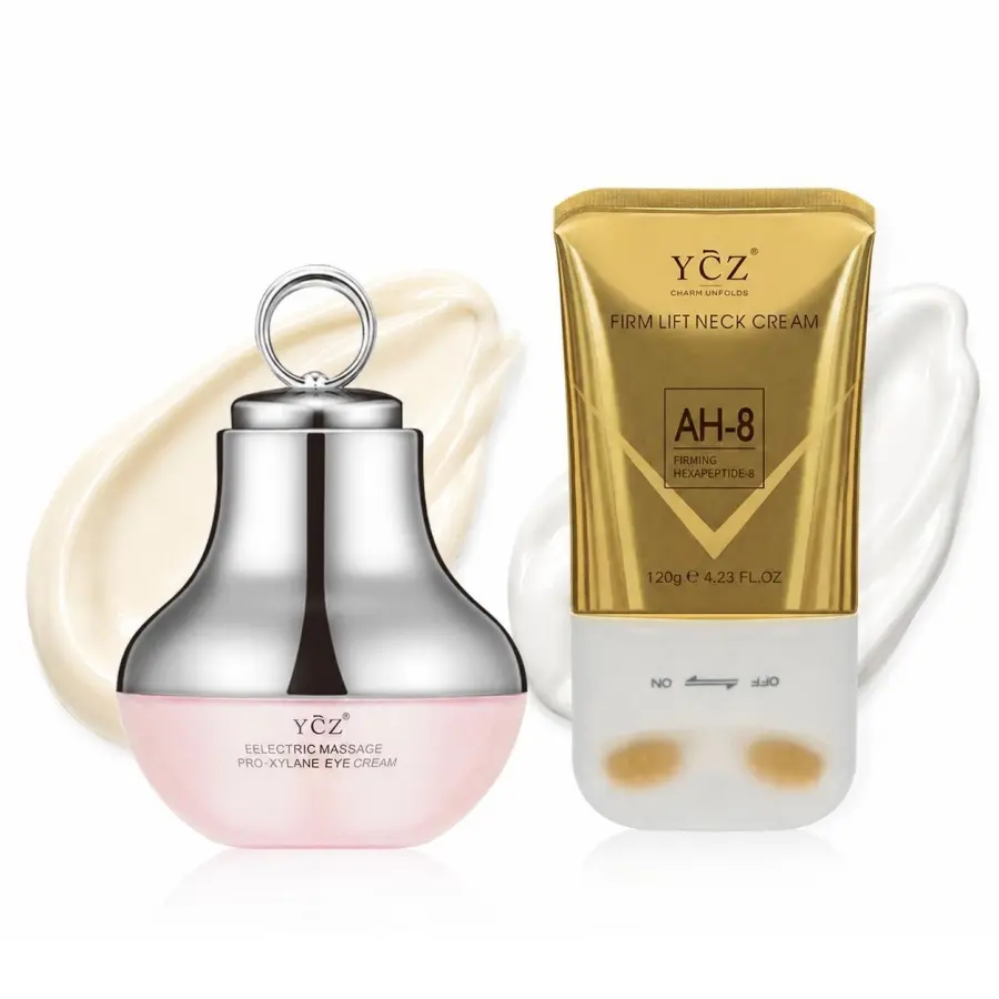 YCZ Neck-Eye Care Tightening & Revitalizing Set – Smooth Fine Lines, Firm & Hydrate, Gentle Moisturizing Care for Neck & Eyes | Say Goodbye to Turkey Neck & Eye Wrinkles #Summervibes