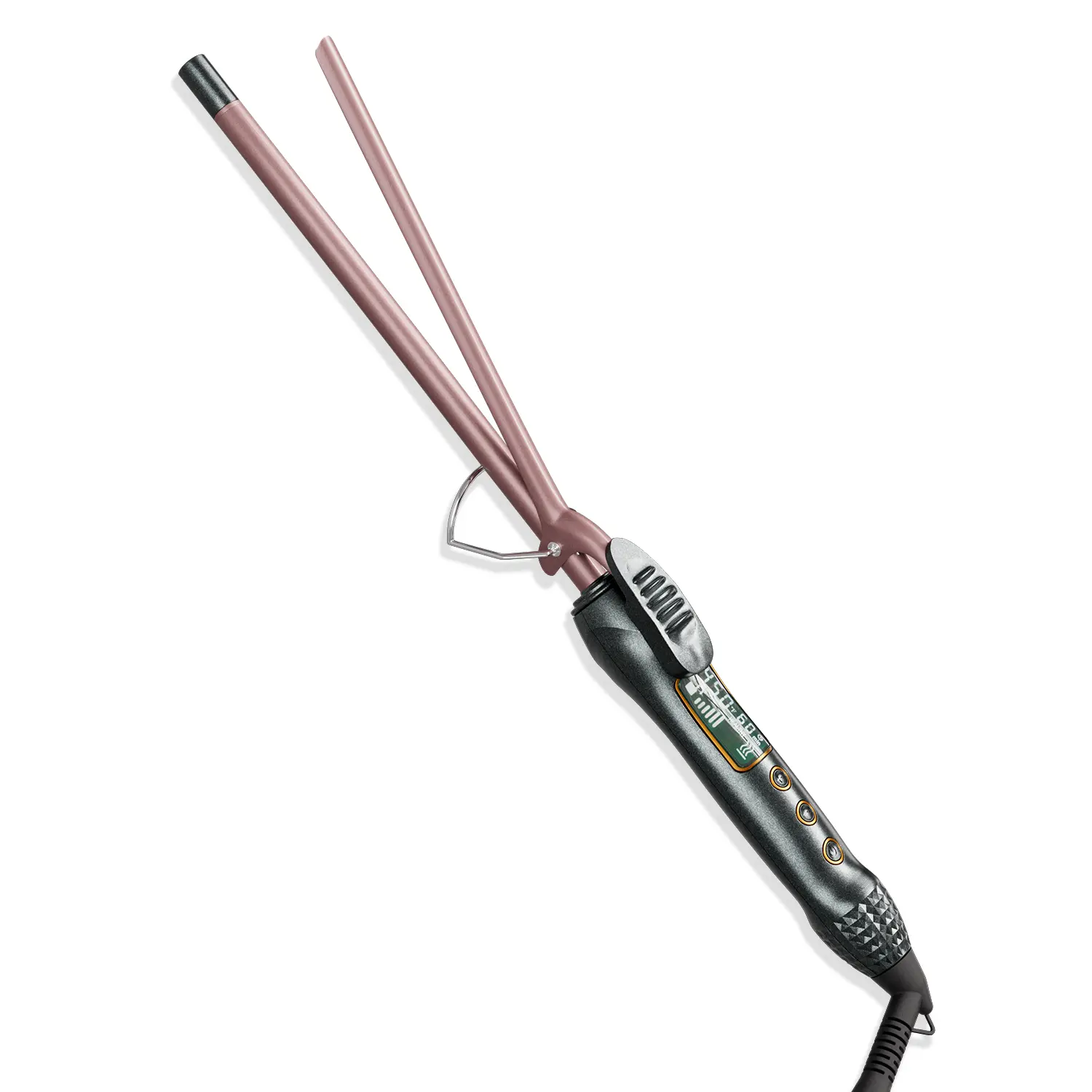 Thirtek Slim Barrel Curling Iron (3/8 in 9mm) with LCD Screen, 15 Heat Settings, Long Curls Creation for Hair Styling, Curling Irons