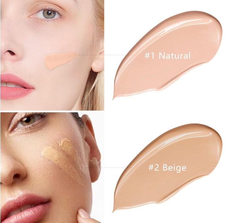 AirBrush Foundation Spray With Primer and Brush, Silky Mist Foundation Spray Makeup, Full Coverage Foundation for Smooth Radiant Finish, Formula Breathable Lightweight Hydrating(#1 Natural)