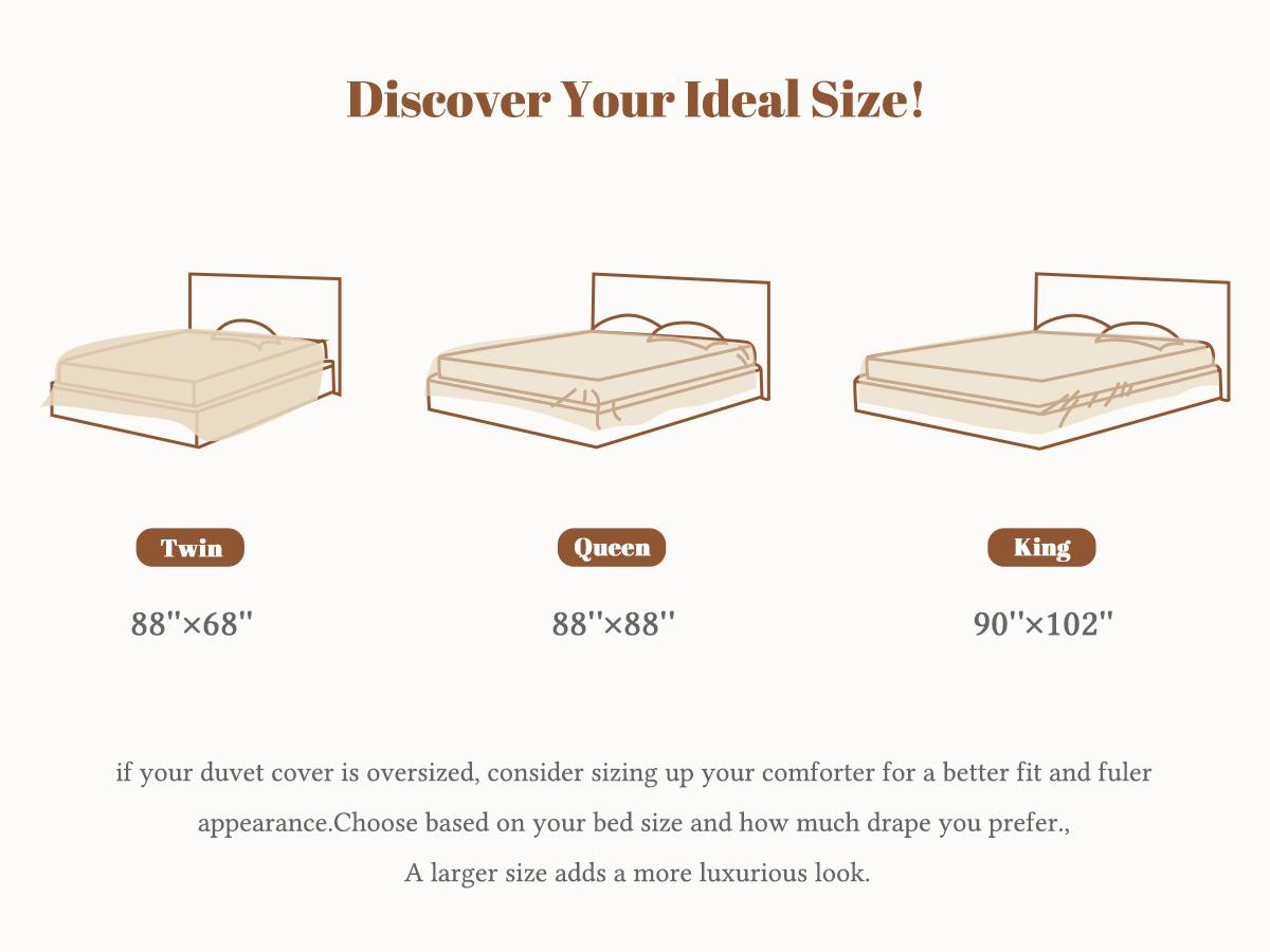 【BEDLORE】Wave Quilted Comforter Duvet Insert, Soft Down Alternative with Corner Tabs, All-Season Comforter, Machine Washable for Bedroom Use