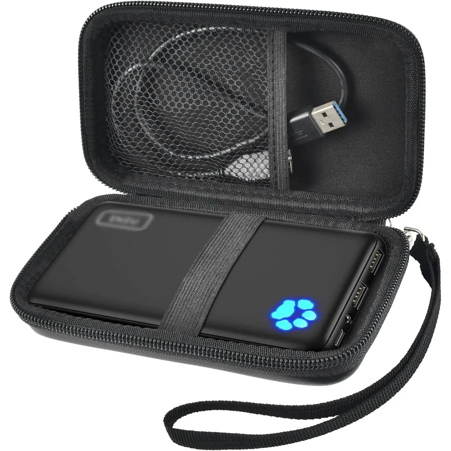 Case Compatible with INIU 10000mAh / for  313 / for  MagSafe Portable Charger, Hard Travel Power Bank  Pack Storage Bag Fits for USB C and Accessories (Box Only) - Black