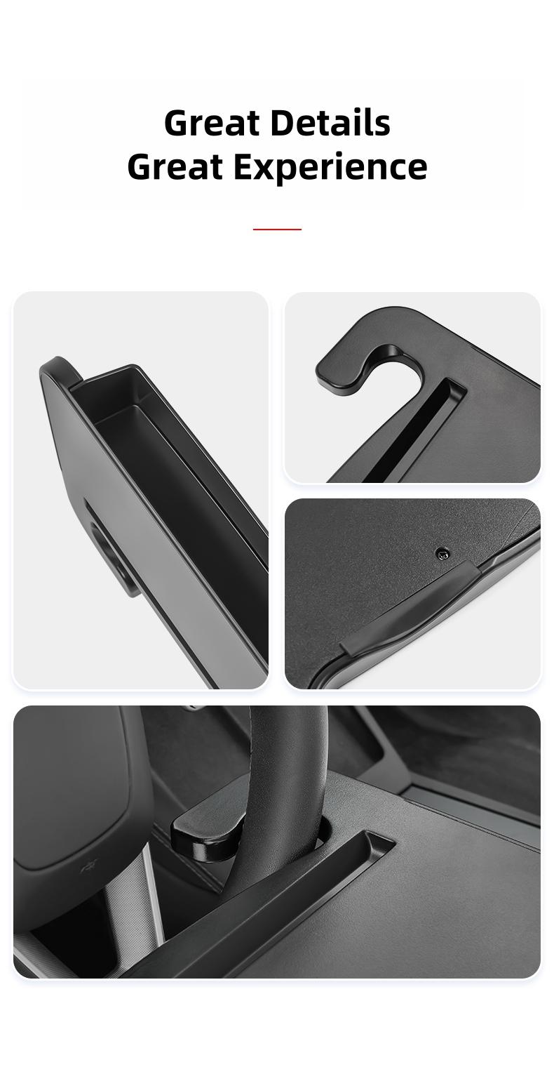 MSTARKE 2-in-1 Steering Wheel Desk-Steering Wheel Tray Table with Seat Gap Filler Organizer Car Food Tray for Driver Car Desk for Laptop & Eating Tesla Model 3 Model Y Accessories Fits Most Vehicles Steering Wheels