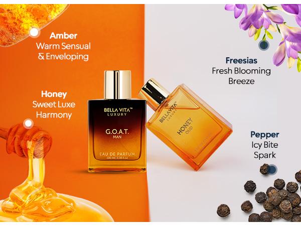 Buzzin & Bussin by Bella Vita Luxury | 2x100ml Perfumes | Honey Oud & G.O.A.T. Man | Perfume for Men & Women | Long Lasting Fragrance | Eau De Parfum