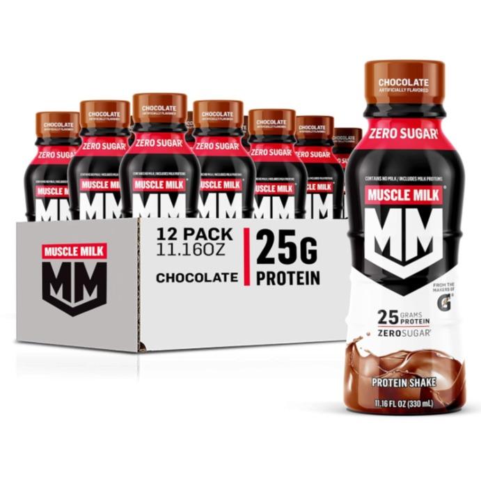 Genuine Protein Shake, Chocolate, 25g Protein, 11.16 Fl Oz (Pack of 12), Packaging May Vary