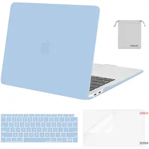 MOSISO Plastic Hard Shell Case Bundle for MacBook Air 13.3 inch (M1 Chip, 2018-2021 Release, A2337/A2179/A1932) - Includes Keyboard Cover, Screen Film, Storage Bag