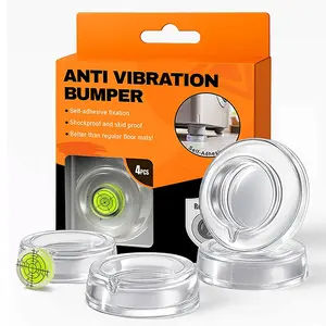 Clear Anti-Vibration Pads for Washer & Dryer | Invisible Aesthetic Stabilizer Feet (4-Pack)
