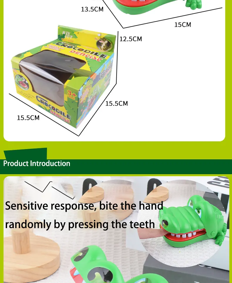 KZEV Unisex Funny Finger Dentist Game, Tricky Crocodile Teeth Prank Gag Gift Toy, Classic Novelty Finger-Biting Alligator Toy for Kids 10-12 Yrs Fun Play