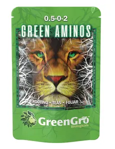 GreenGro Green Aminos Sample - Essential Blend of Amino Acids for Strong Roots & Plant Growth - 0.5-0-2 Rooting Teas Foliar Feed
