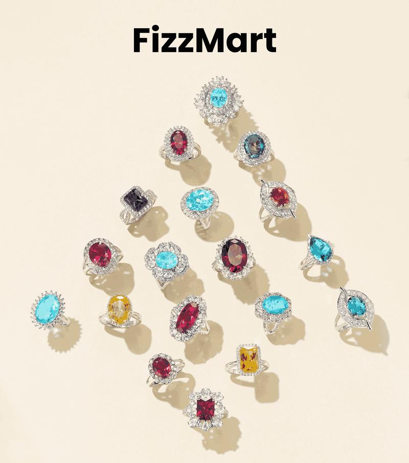 FizzMart Birthstone Jewelry Mystery Bath Bomb – Reveal Your Energy Gem in Ring, Earrings, Necklace or Bracelet | Relaxing and Self Love Gift for Her
