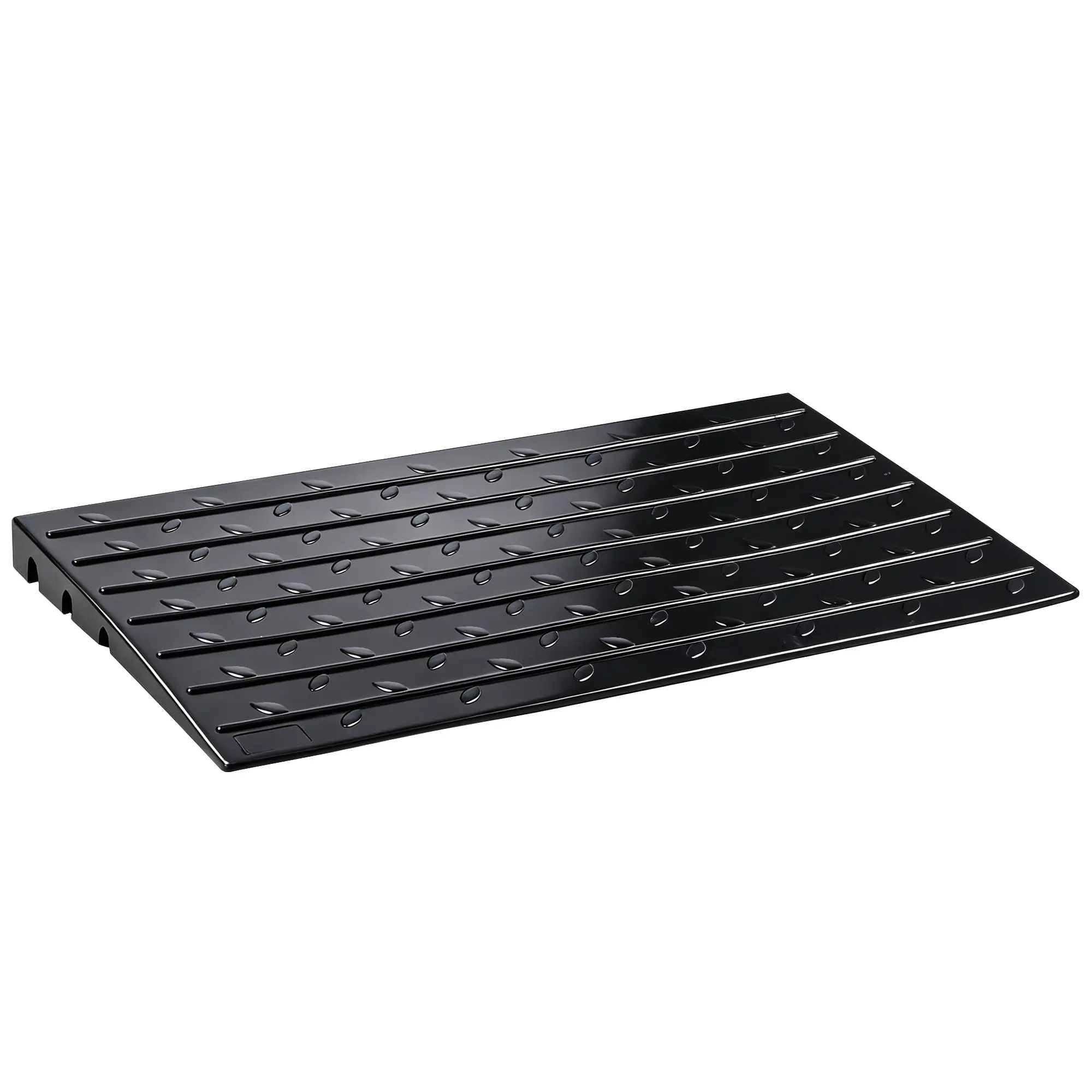 Segawe 2.5" Rise Natural Rubber Heavy Duty Wheelchair Ramp - 3 Cable Covers, Non-Slip Surface, 4400lbs Load Support, Customizable Fit, Easy Use, No Installation, Door Access for Home Doorways, Driveways (Black), Easy Setup