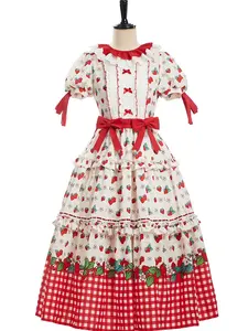 Officially Licensed Strawberry Shortcake Red Cottagecore Lolita Dress
