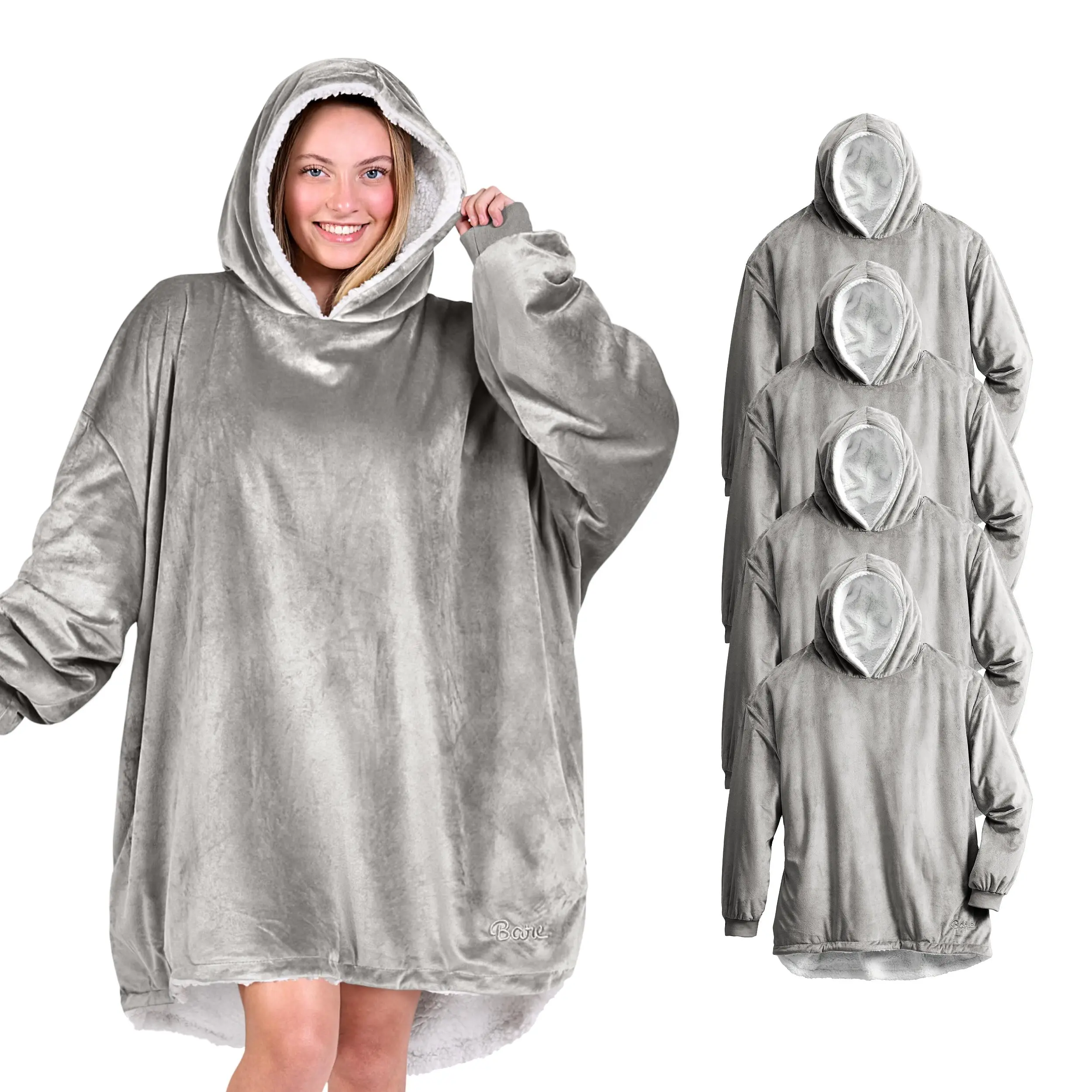 The Bare Homey Wearable Blanket Party Pack – 5 Oversized Sherpa Hoodies