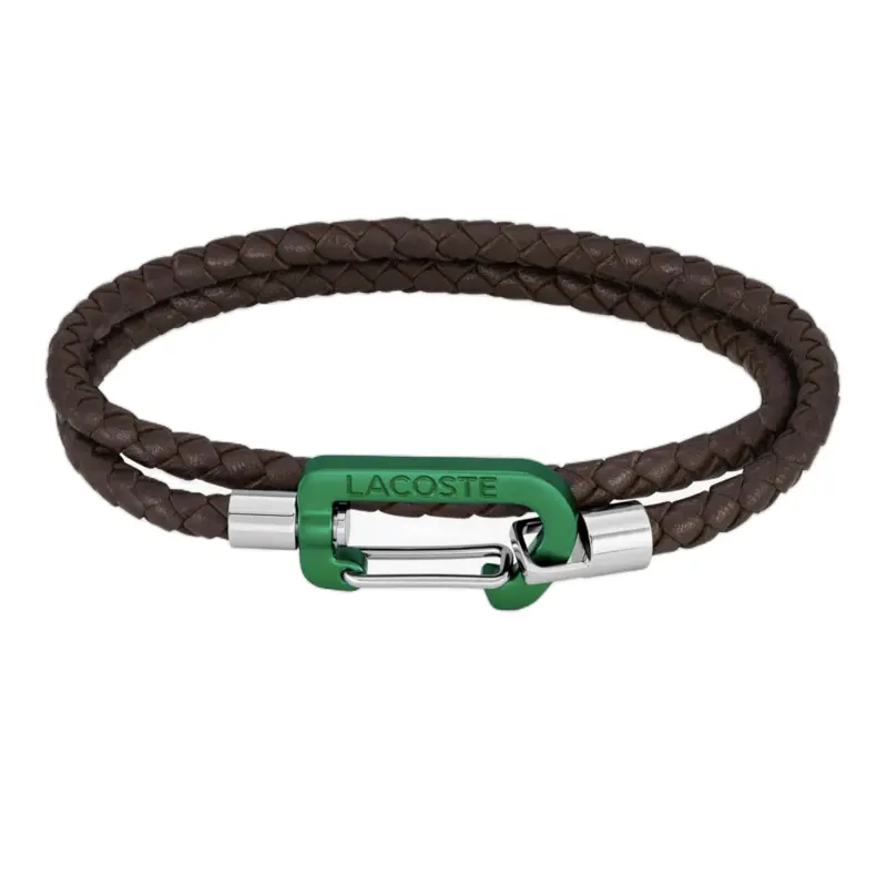 Lacoste Men's Braided Leather Bracelet - Fashion Accessory