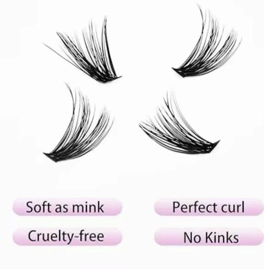 3 Sets DIY Individual Eyelash Extension Kit，320PCS with LashBond & Seal, Eyelash Tweezers, EyelashRemover, EyeMakeup EnhancementProducts,DIY Lash Extension for Beginners, Mother's Day Gift