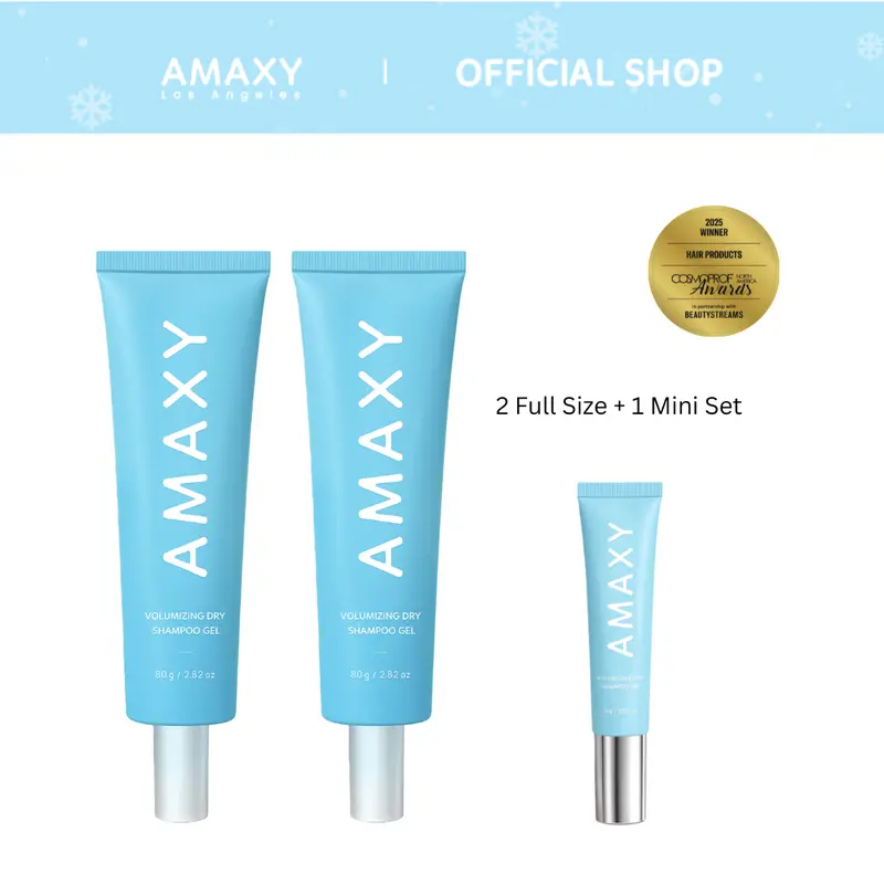 AMAXY Non-Aerosol Dry Shampoo Gel - Haircare Cleanser, Oil-Absorbing, Instant Freshness, Volume-Boosting, 80g