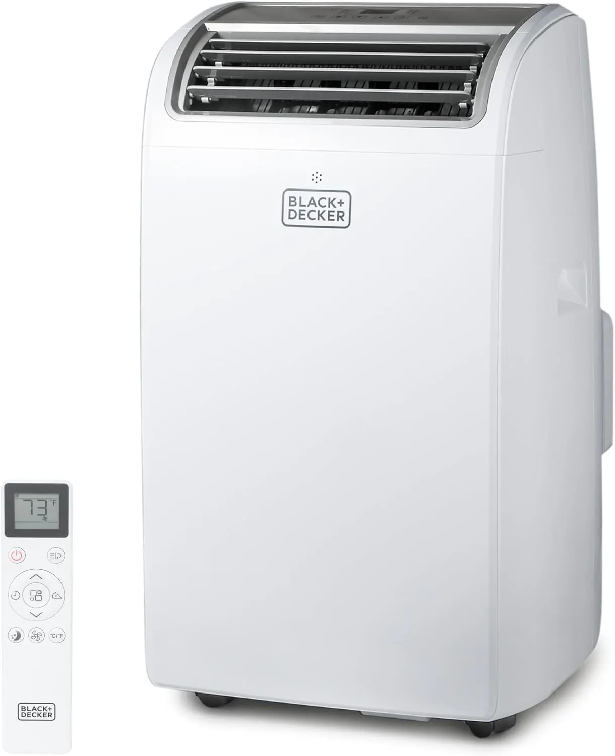 BLACK+DECKER 110V Portable Air Conditioner-Heater, 14000 BTU Cooling, 12000 BTU Heating, Stay Cool, 110 V, Portable AC Solutions for Up to 700 Sq. Ft. Rooms, BPA-Free, Follow Me Remote, BPT10HWTB, White, Cooling Solutions