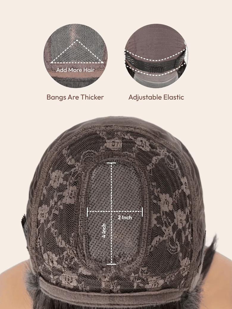 【Upgrade Drawstring】UNice Bye Bye Knots Glueless Yaki Straight Bob Wig Pre-cut 7x5 HD Lace Human Hair Wigs with Pre Plucked Hairline Knotless