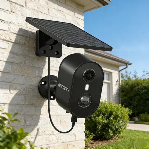 ARCCTV 2K Battery Outdoor CCTV Security Camera - 2304x1296 Resolution, 2.4G/5G Wi-Fi, PIR Motion Detection, 2-Way Talk, IP65 Waterproof, Wall Mount, Micro SD Support, Night Vision, Trend, Smart Home Gadgets