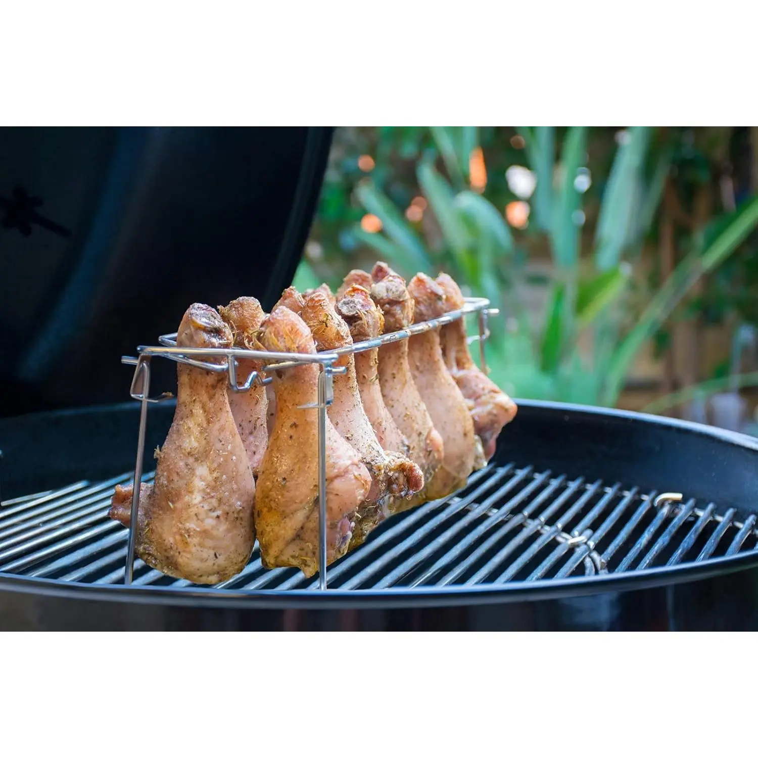 Perfect Chicken Rack Chicken Leg And Wing Rack For Grill Smoker Oven - Easy To Use 14 Slots ...