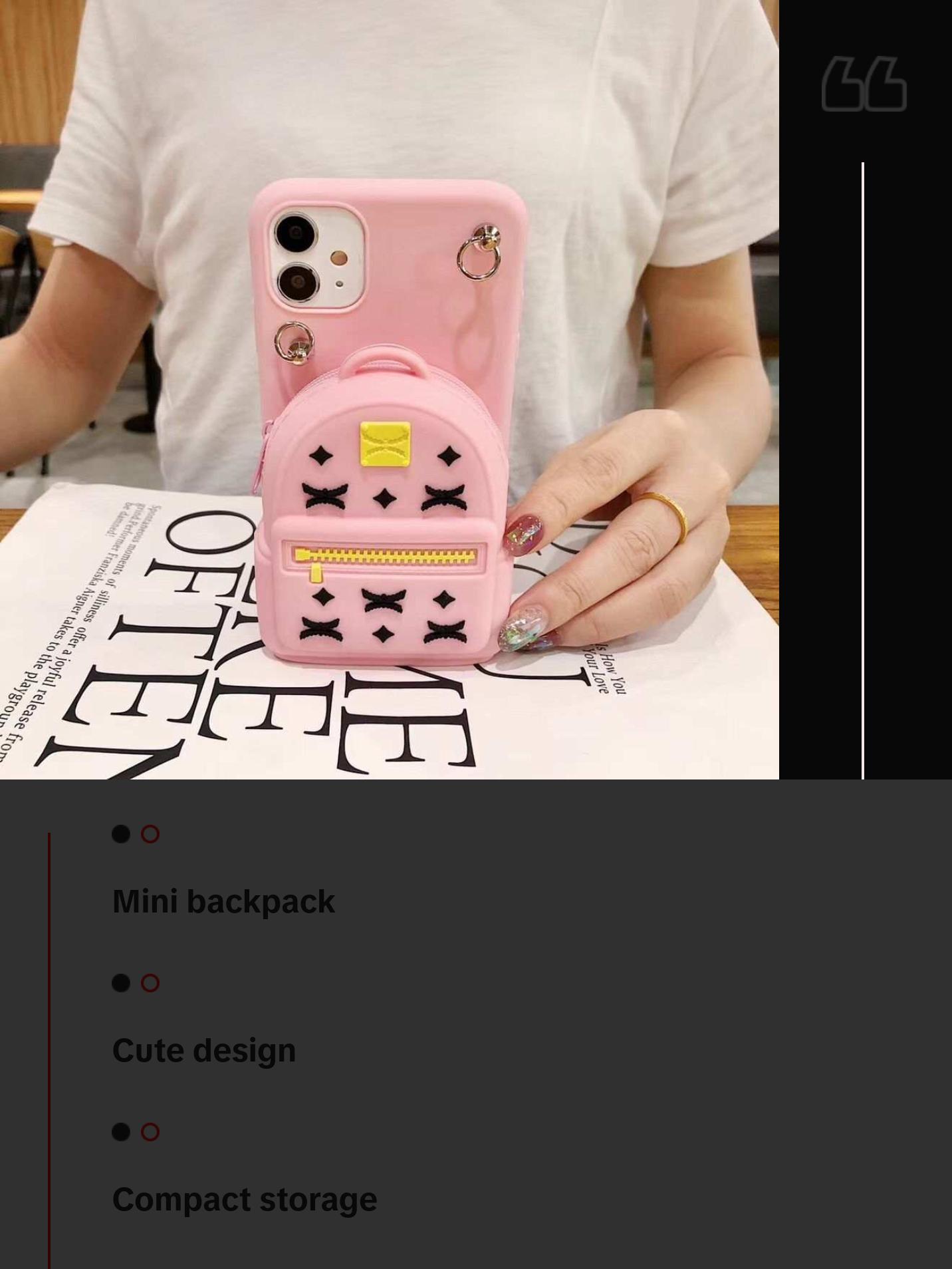 Case with mini backpack