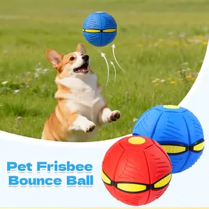 et UFO Magic Ball - 2-in-1 Flying Disc & Bounce Ball for Dogs Pet Frisbee Bounce Ball Interactive Play Toy