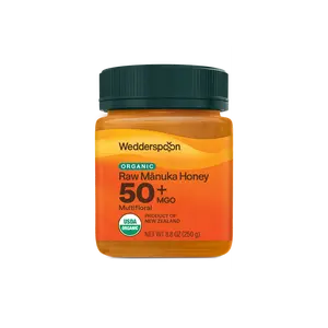 USDA Certified Organic Raw Multifloral Mānuka Honey MGO 50+, 250g