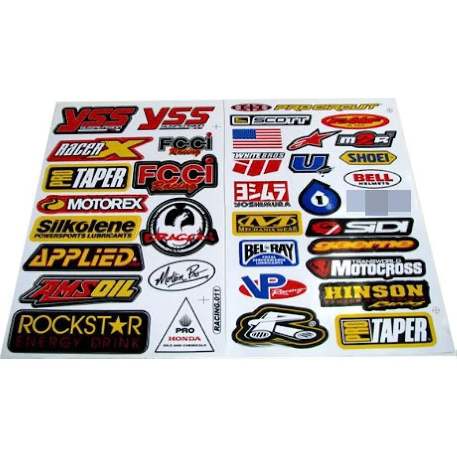 Gear  Sticker Mx Motocross Dirt  ATV 2 Sheets#R203 by Rockstar Yifanyou Sports