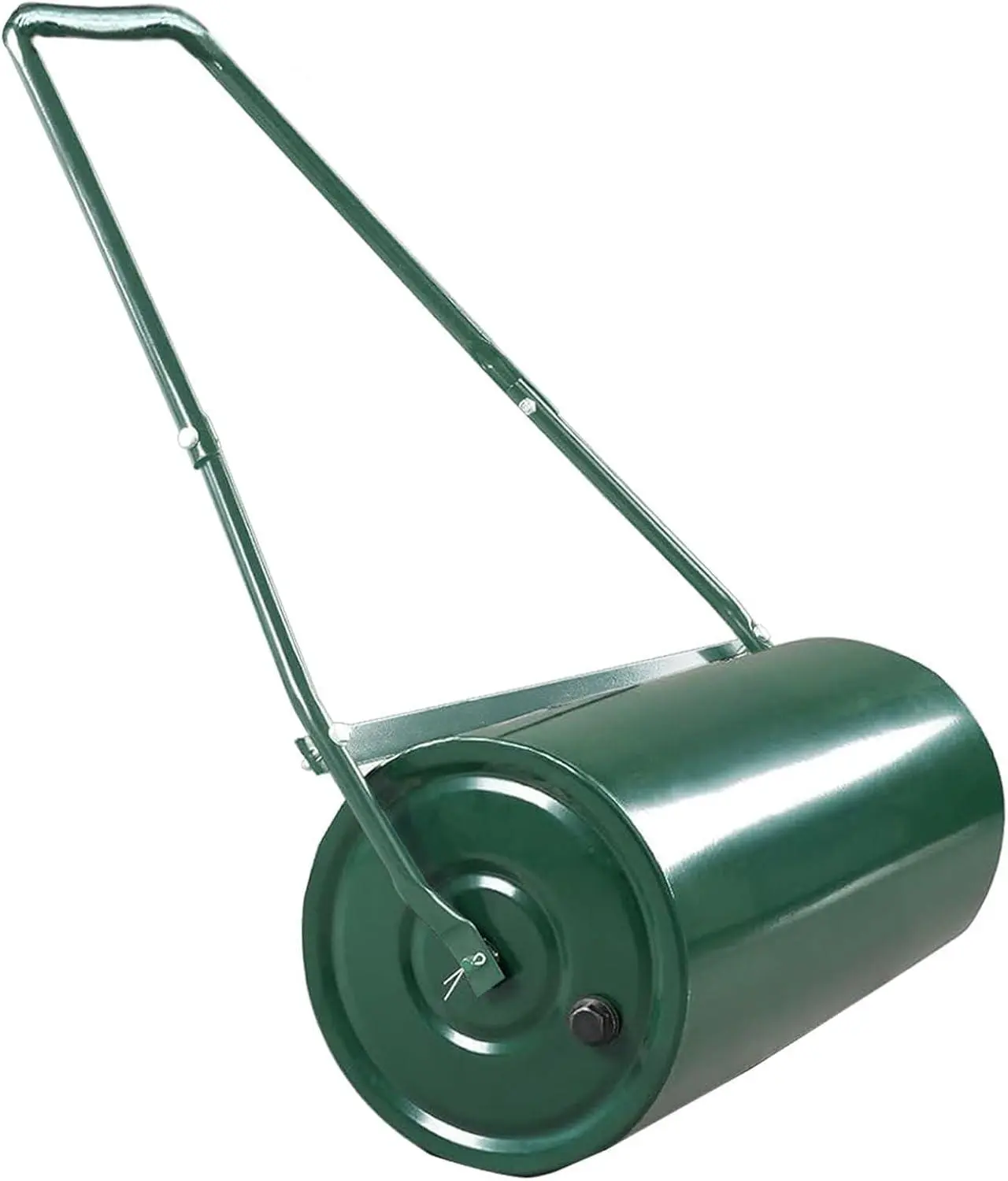 9.5 Gallon Tow-Behind Lawn Roller | Water/Sand Fillable Garden Drum with u-Shape Handle | Heavy Duty Soil Leveler for Seeding, Sod, and Turf Maintenance