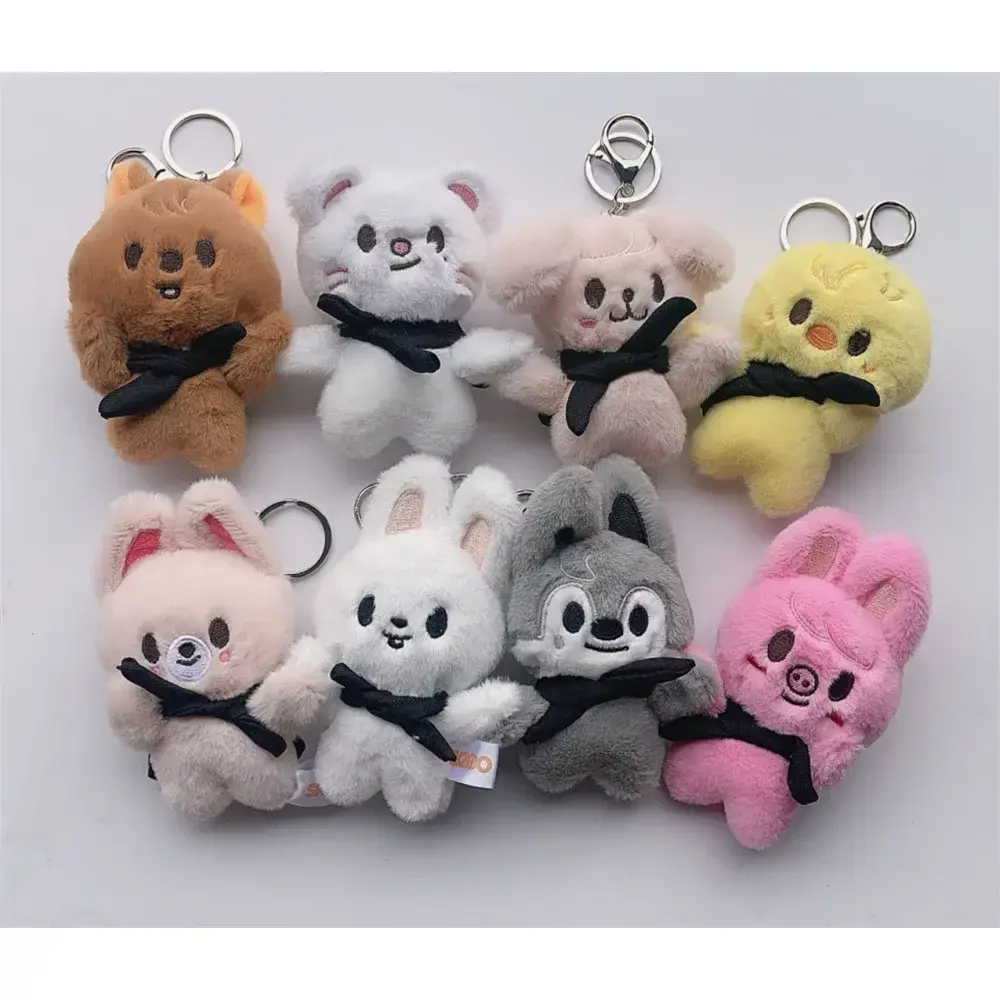 10cm Str-ay Animal Wandering Plush Toy Keychain Soft Pillow Kawaii Room Bag Clothes Decoration Collection Model Friend Kid Gift