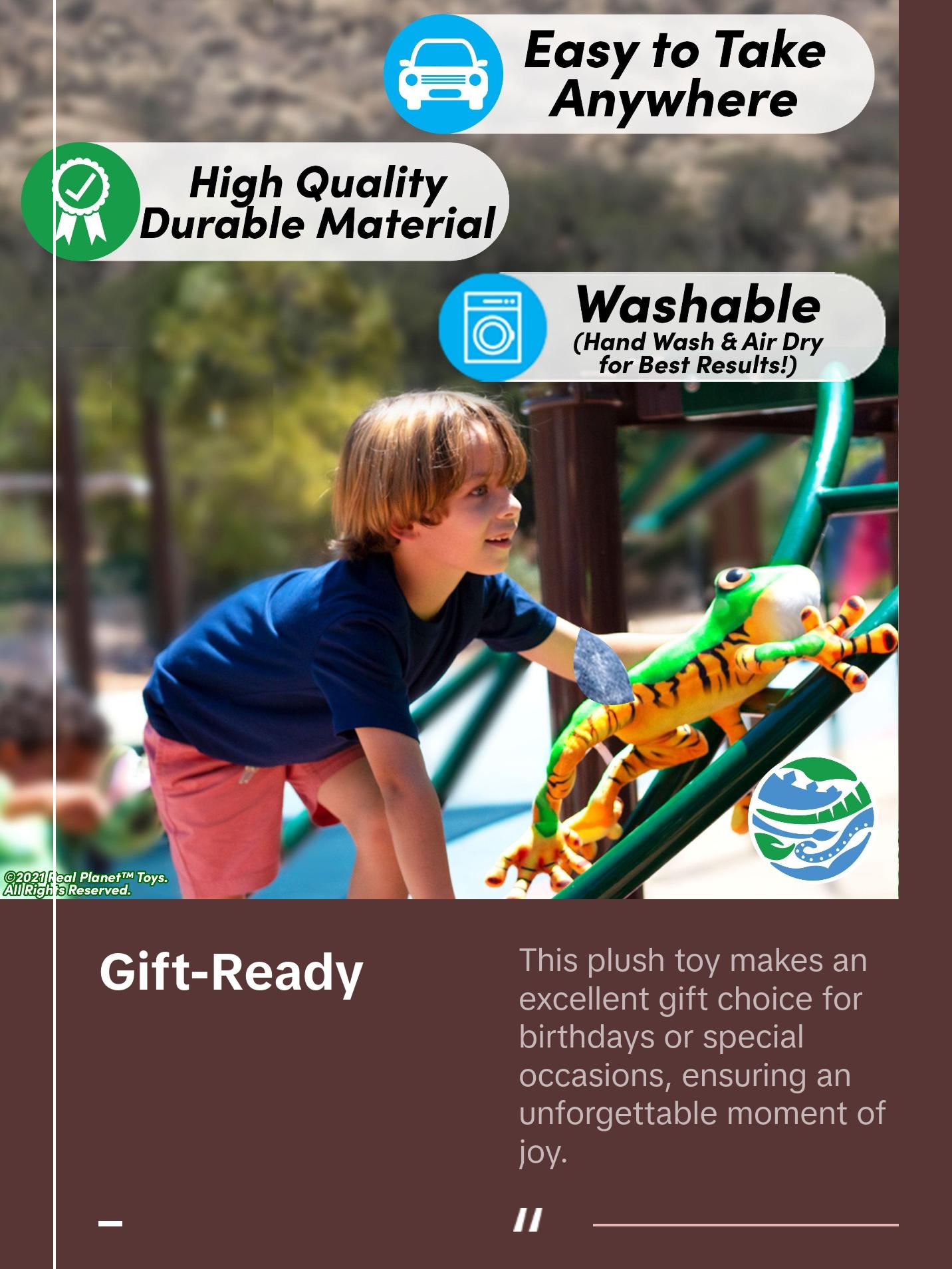 Real Planet™ Green Dilophosaurus Hand Puppet Green Realistic Plush Stuffed Animal