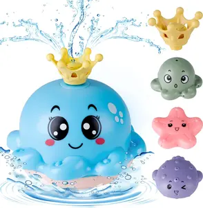 Bath Toys for Kids, 4 Modes Water Spray Bath Octopus Toy Sprinkler Bathtub Toys for Preschooler, Swimming Pool Games Water Play Set Gift for Bathtub Shower Beach Infant Kids Boys Girls