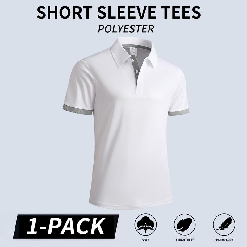 Solid color summer men's lapel POLO shirt, suitable for playing, golf, outdoor sports and leisure, comfortable and breathable, cool short sleeves, multi-color optional