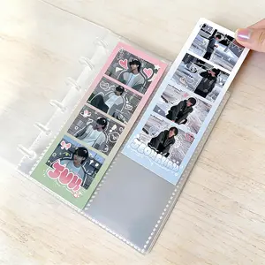 【2026 Gift】Clear Photo Booth Frames Photo storage for 2x6 Inch Photo Wedding Album  2 x 6 Bookmark Holder 20 Pages Photos Organizer Decoration Anniversary