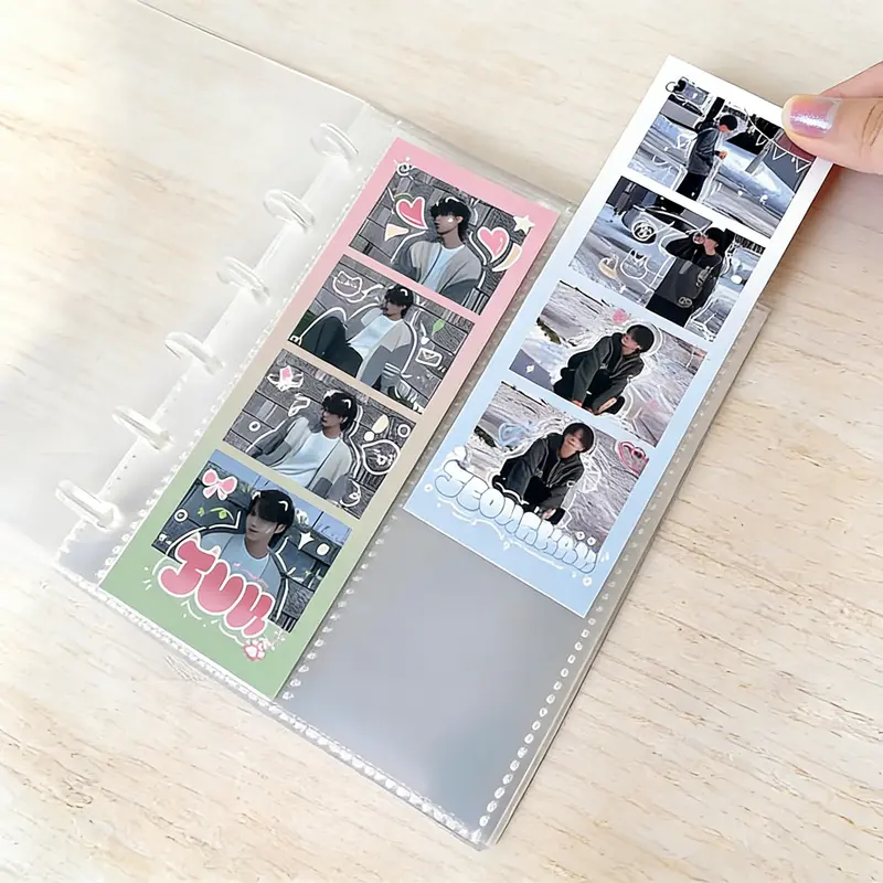 2026 Gift Transparent Dustproof Plastic Cover Party Decoration Frame - 2x6 in Memory Keeper Photo Organizer with 10 Pages, Bookmark Holder for Anniversaries