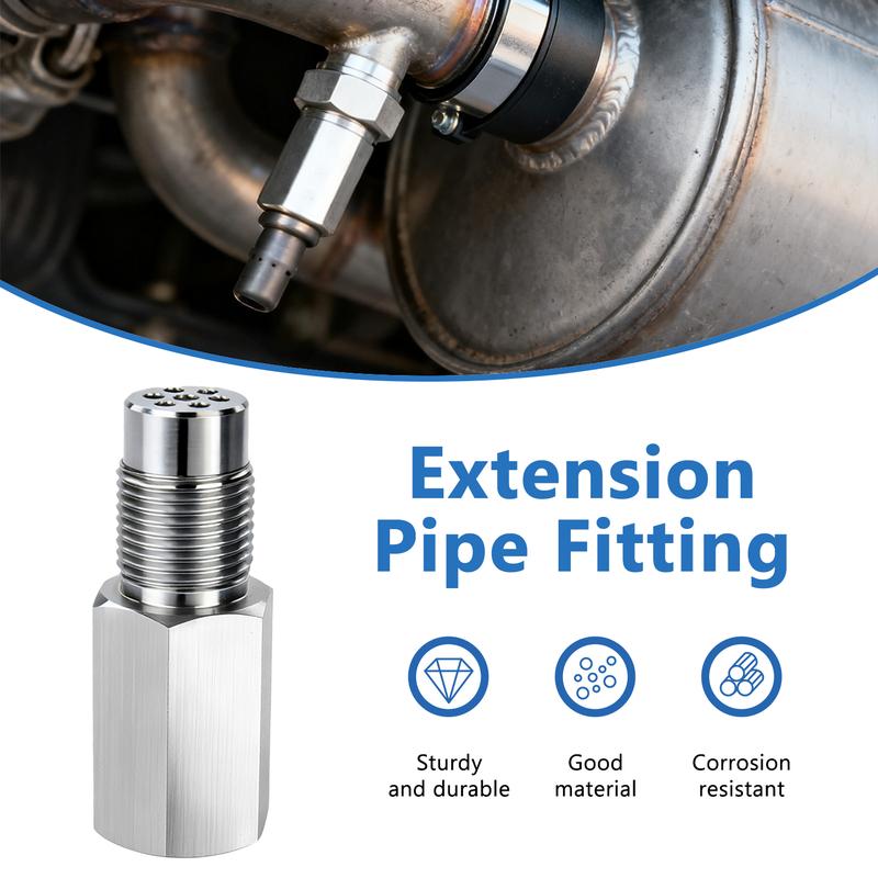 4pcs Oxygen Sensor Filter Adapter - New Stainless Steel Extension Pipe Fitting - Car Extension Screw,Universal Automotive Repair Tool Accessory