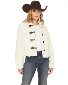 Shyanne Women's Toggle Front Sherpa Jacket - Swfa25o3-Crm