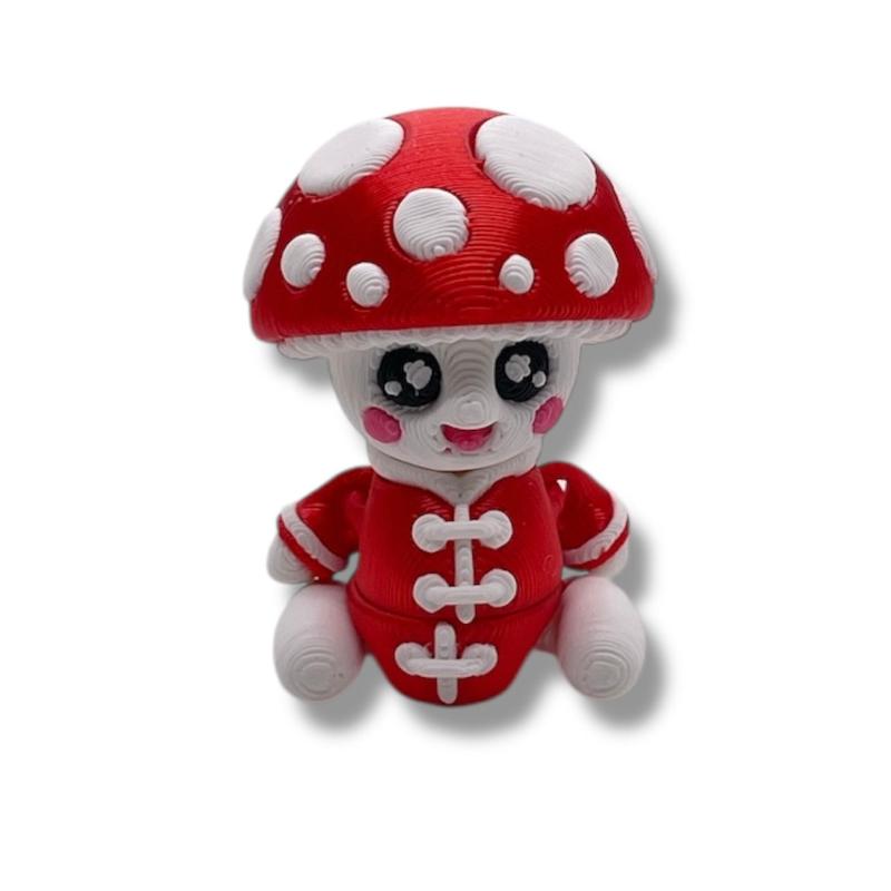 Happy Mushroom Pocket Pal Figures – 2” Tall Collectibles in Every Color!