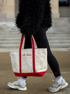 BARRE Embroidered Canvas Tote Bag