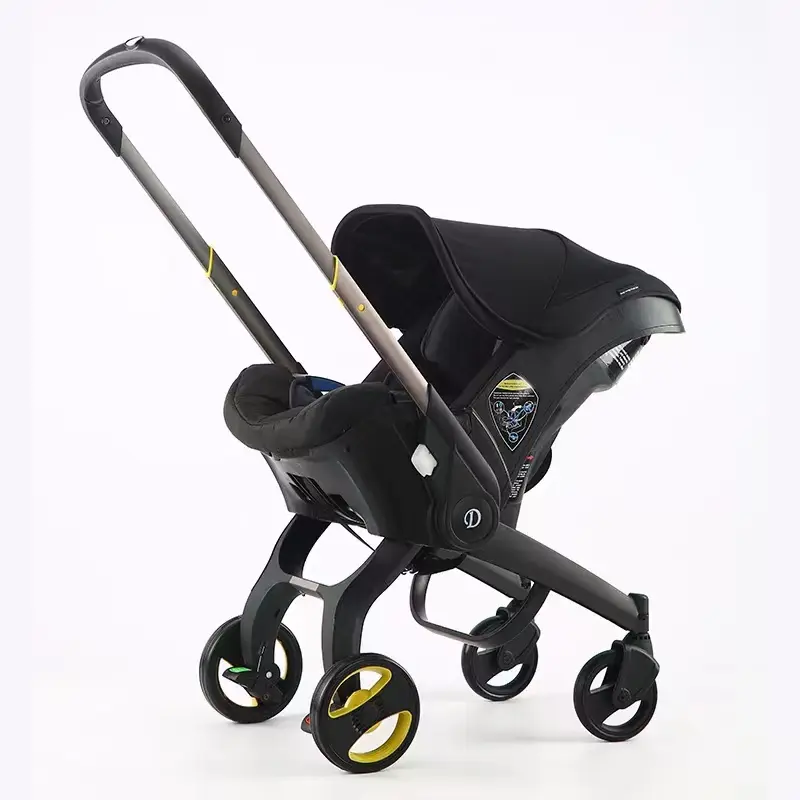 3-in-1 Baby Bassinet Stroller, Lightweight Travel & Convenience Stroller, Child-Safe Foldable Design, Enhanced Visibility Pram for Newborns, Lightweight Travel Stroller