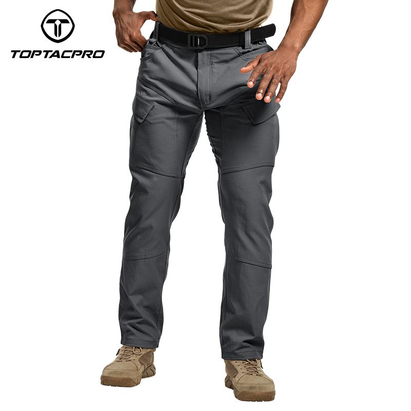 TOPTACPRO Men’s Tactica EDC Cargo Pant Waterproof Elastic Fabric Ripstop Versatile Outdoor Sweatpantsmen 8201 SpringStatements