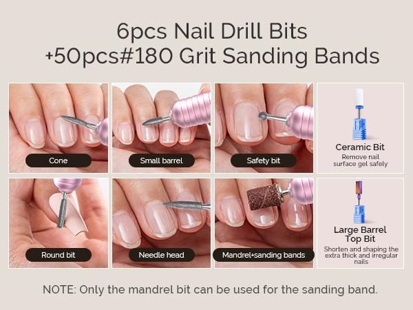 MelodySusie SM320G 35000RPM Professional Rechargeable Electric Nail File Cordless Nail E File for Acrylic Nails Gel Polishing Removing Efile Nail Kit for Manicure Salon Home High-Speed Nail Drill Set