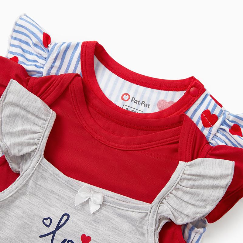 PATPAT Baby Bodysuits - Soft Viscose Made from Bamboo - Two Pack&Three pack Long Sleeve Funny for Boys and Girls -Newborn Infant Toddler Clothes