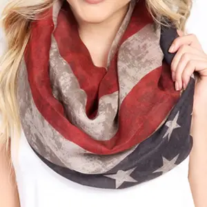 Vintage Infinity USA Flag Scarf