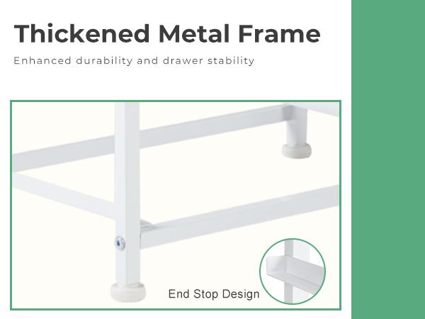 Dresser with 4 Drawers, Storage Tower, Organizer Unit, Fabric Dresser for Bedroom, Hallway, Entryway, Closets, Sturdy Steel Frame, Wood Top, Easy Pull Handle