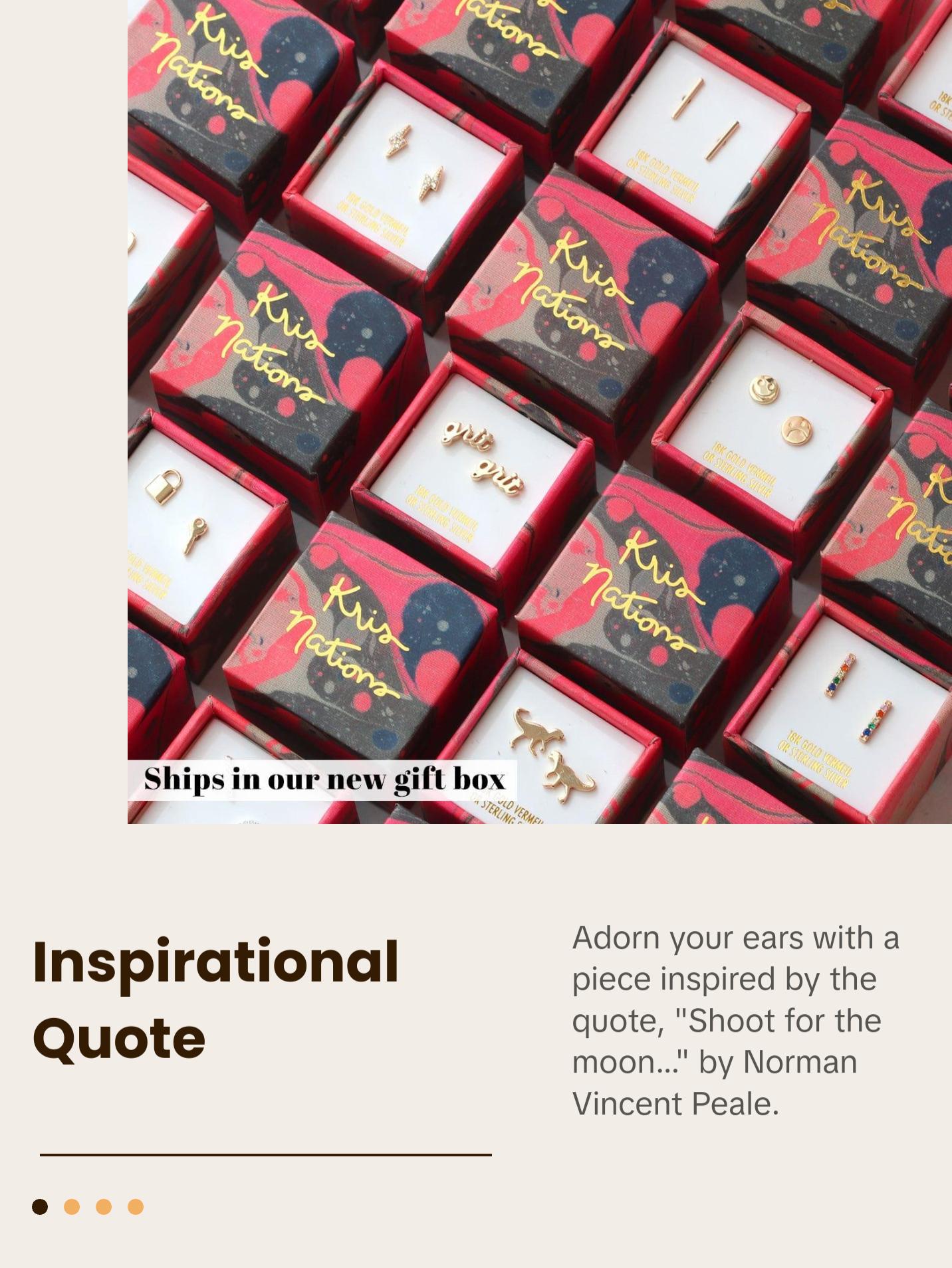 Star and Moon Stud Earrings