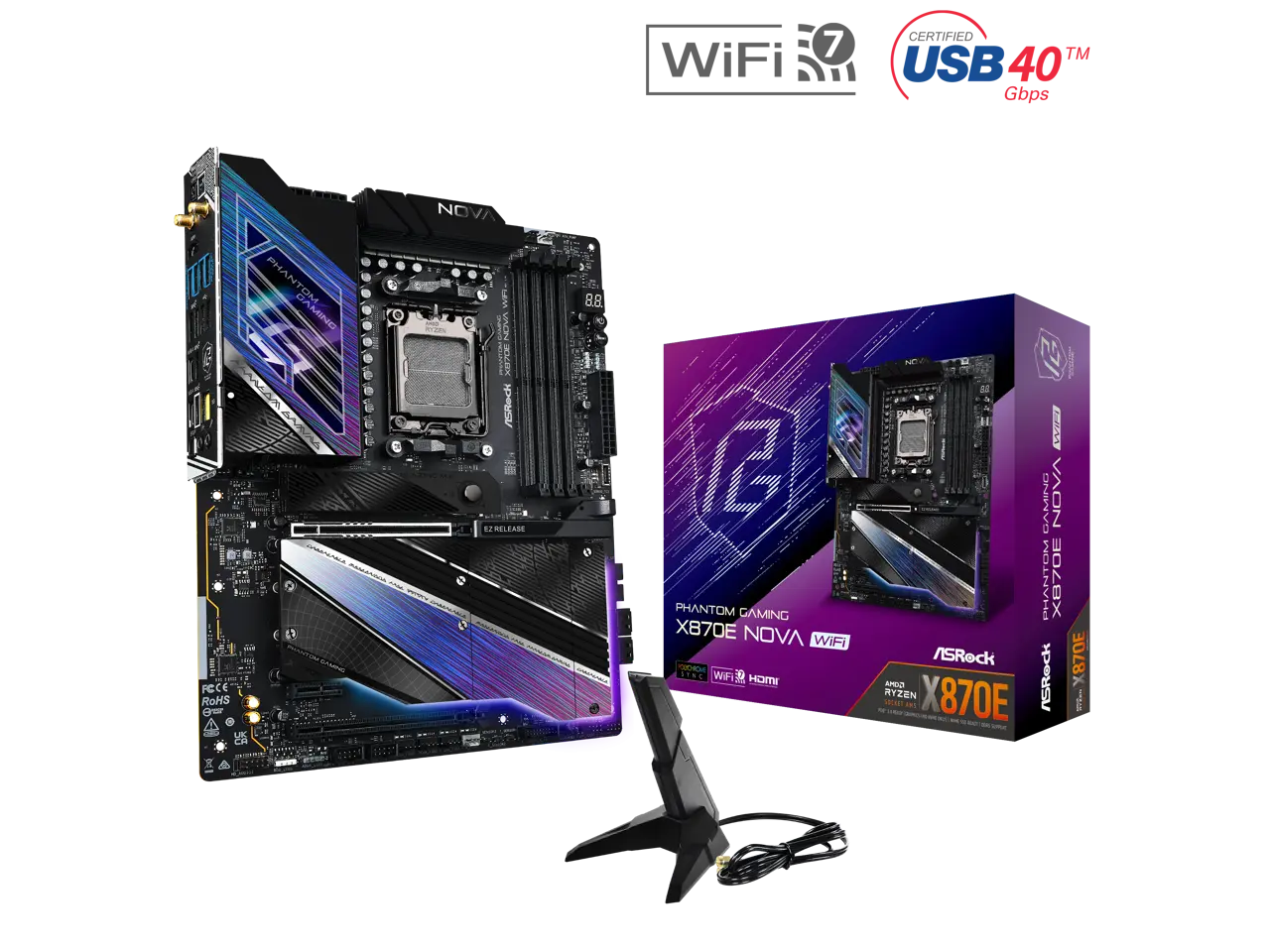 ASRock X870E NOVA WIFI AM5 AMD X870E ATX Motherboard
