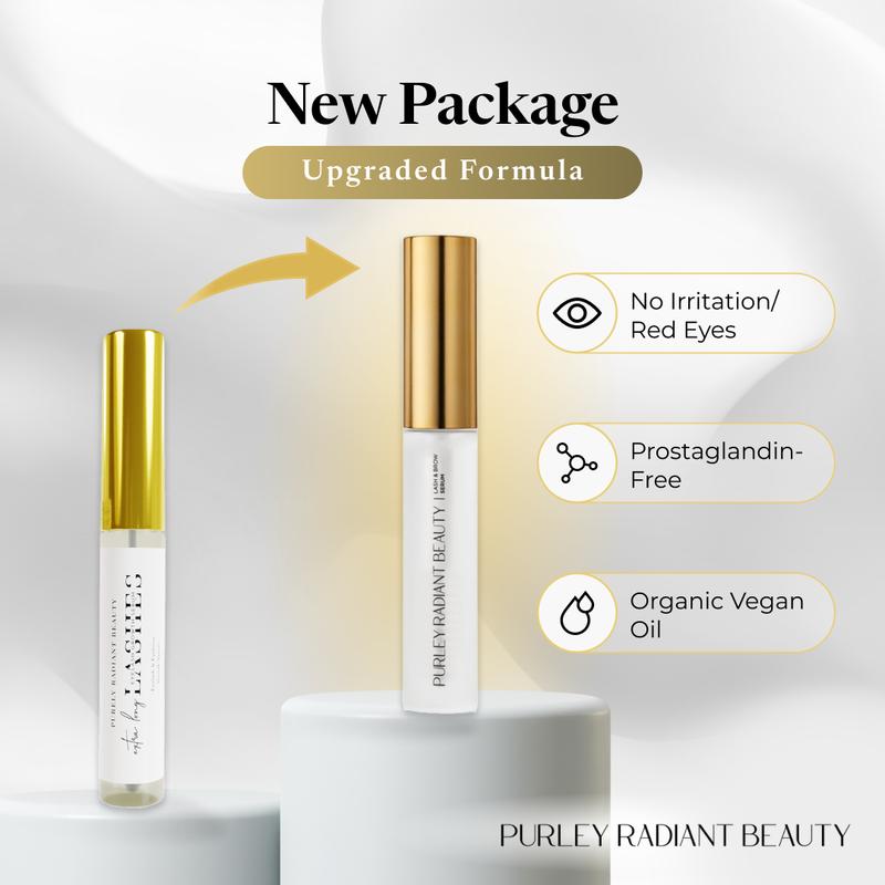 Purely Radiant Beauty Viral Lash & Brow Growth Serum – Organic, Vegan, Prostaglandin-Free – Thicker Longer Lashes – Castor + Rosemary Oil – TikTok Favorite- 75K+Sold
