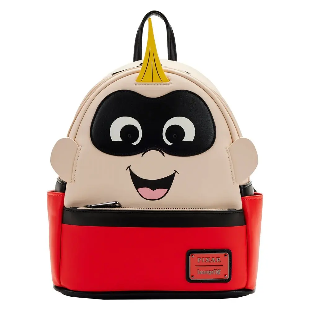 Unisex Cosplay Mini Backpack in Faux Leather, Graphic Superhero Face with Light-Up Eyes and Superhero Mask, Collectible for Role Play, Collectibles